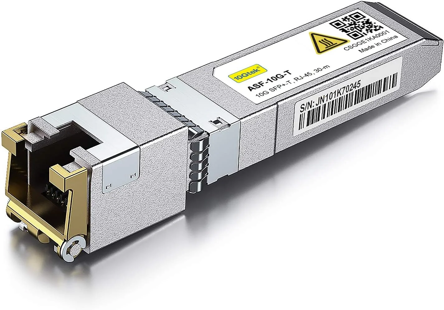 فرستنده و گیرنده 10Gtek 10GBase-T SFP+ به RJ-45، ماژول اترنت مسی 10Gbe SFP+ برای HPE، H3C SFP-XG-T، RJ-45 SFP+ CAT.6a، تا 30 متر