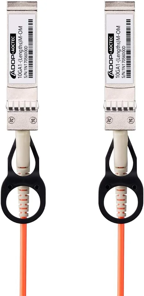 کابل فیبر نوری فعال +SFP با سرعت 10 گیگابیت بر ثانیه، سازگار با سیسکو، یوبیکیوتی، دی-لینک، سوپرمیکرو، کیونپ، نتگیر، میکروتیک و دستگاه‌های سوییچ باز، 5 متر