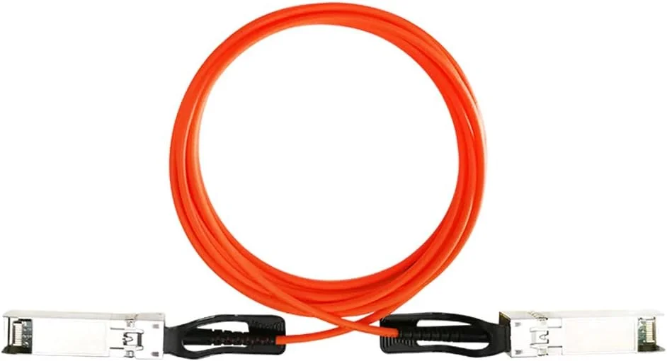 کابل فیبر نوری فعال +SFP با سرعت 10 گیگابیت بر ثانیه، سازگار با سیسکو، یوبیکیوتی، دی-لینک، سوپرمیکرو، کیونپ، نتگیر، میکروتیک و دستگاه‌های سوییچ باز، 5 متر