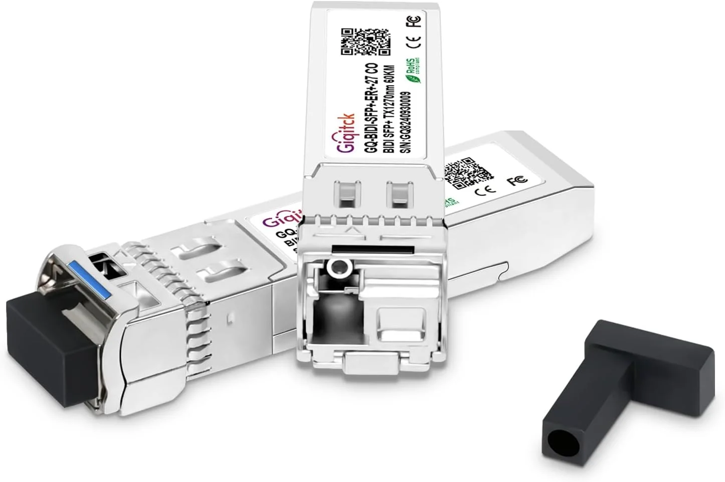 یک جفت ماژول 10GBASE-BX60-UD BiDi SFP+، TX-1270nm/1330nm، RX-1330nm/1270nm 60km DDM Simplex LC/UPC SMF فرستنده و گیرنده نوری Mini Gbic برای سوئیچ های سیسکو SFP-10G-BX60U/SFP-10G-BX60D، یوبیکیوتی و Open