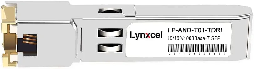 ماژول SFP به RJ45 با سرعت 10/100/1000Base-T، فرستنده و گیرنده مسی اترنت SFP 1.25G، تا 100 متر برای سیسکو، یوبیکویتی UniFi، تی‌پی-لینک، دی‌لینک، مراکی، اینتل، میکروتیک، نت‌گیر و غیره، 1 عدد