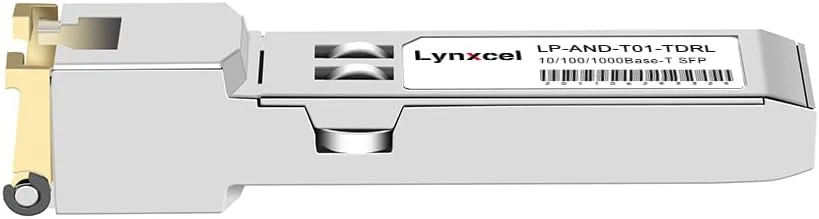 ماژول SFP به RJ45 با سرعت 10/100/1000Base-T، فرستنده و گیرنده مسی اترنت SFP 1.25G، تا 100 متر برای سیسکو، یوبیکویتی UniFi، تی‌پی-لینک، دی‌لینک، مراکی، اینتل، میکروتیک، نت‌گیر و غیره، 1 عدد