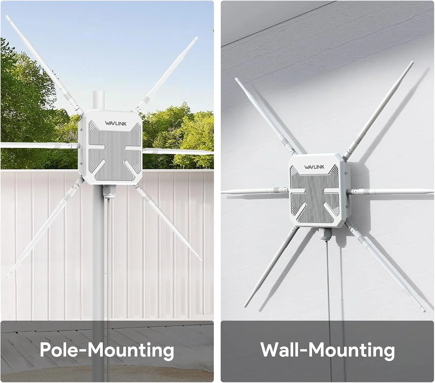 اکستندر وای فای 6 AX3000 مناسب فضای باز WAVLINK، اکسس پوینت بی سیم گیگابیتی دوربرد 2026، دو بانده، 6 آنتن 7dBi با بهره بالا، پشتیبانی از حالت های مش/AP/تقویت کننده، ضد آب و هوا IP67، سازگار با Starlink اکستندر وای فای 6 AX3000 مناسب فضای باز WAVLINK، اکسس پوینت بی سیم گیگابیتی دوربرد 2026، دو بانده، 6 آنتن 7dBi با بهره بالا، پشتیبانی از حالت های مش/AP/تقویت کننده، ضد آب و هوا IP67، سازگار با Starlink