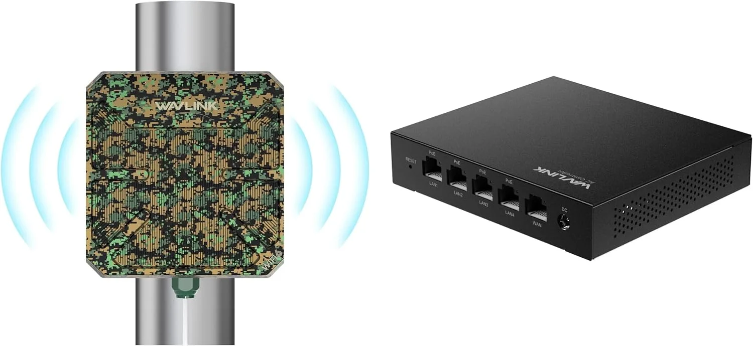 تکرار کننده وای فای 6 AX3000 WAVLINK مناسب فضای باز طرح استتار با کنترلر AC