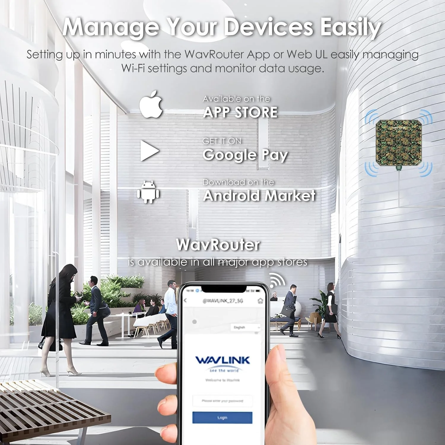 تقویت کننده وای فای بیرونی WAVLINK AC1200، تقویت کننده وای فای بیرونی AX3000 با برد بلند و تغذیه PoE