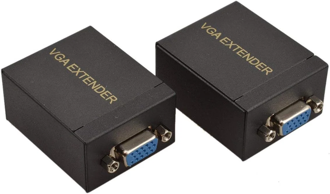 افزایش دهنده سیگنال VGA از طریق کابل شبکه RJ45 Cat Cat6 (1 فرستنده + 1 گیرنده) (60 متر)