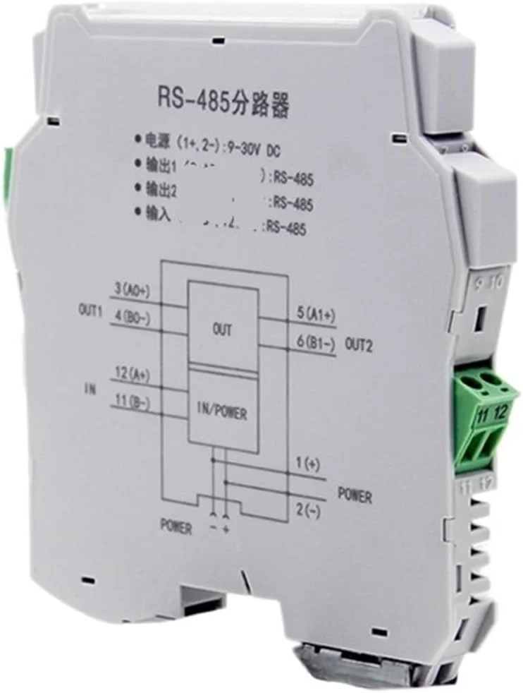 ایزولاتور سیگنال RS485 مدل XJGP-XRS، تکرار کننده هاب هوشمند، یک نقطه چهار ورودی و خروجی، تقویت کننده RS485 به RS485، یک نقطه دو (یک مستر و یک اسلیو)