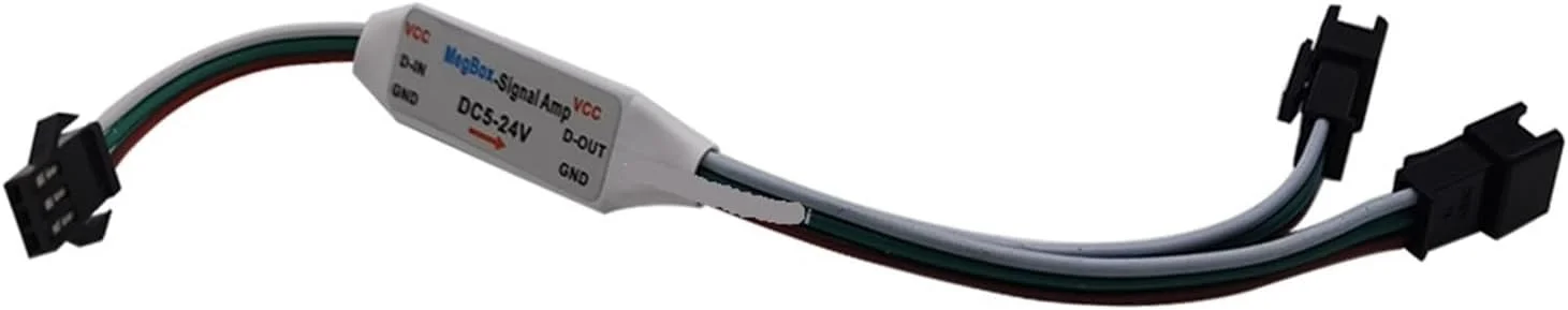 تقویت کننده سیگنال مینی TTL برای WS2812B WS2811 16703 SK6812 ماژول نوار نور LED آدرس پذیر 3 پین 1 به 4/8 5-24 ولت (اندازه: 1 عدد، رنگ: 1 مادگی به 2 نری)