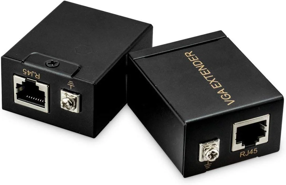 افزایش دهنده سیگنال VGA از طریق کابل شبکه RJ45 Cat Cat6 (1 فرستنده + 1 گیرنده) (60 متر)