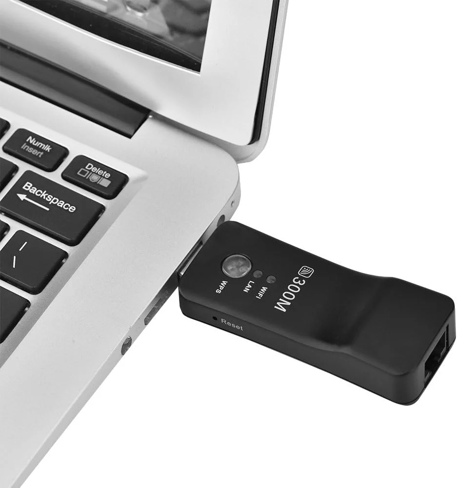 تقویت کننده USB، مینی قابل حمل 2.4 گیگاهرتز 300M، آداپتور شبکه تلویزیون هوشمند AP، برای تقویت شبکه و بهبود سرعت