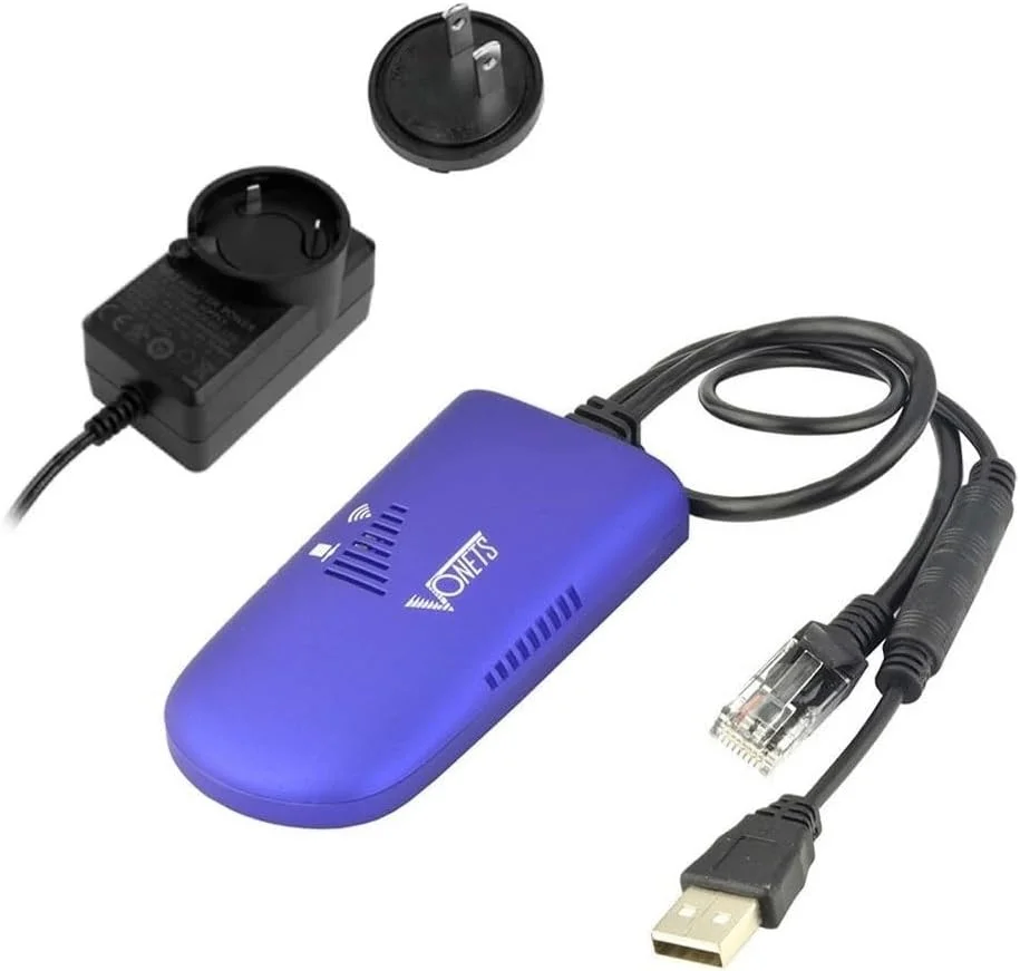 پل وای فای VONETS 2.4GHz، توسعه دهنده سیگنال بی سیم اترنت، نقطه اتصال وای فای RJ45 به مبدل وای فای برای DVR، مانیتورینگ، پرینتر IP، دستگاه شبکه VAP11G-300 به همراه آداپتور برق