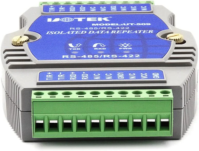مبدل تکرار کننده صنعتی RS485 RS422 UTEK با ایزولاسیون نوری مدل UT-509