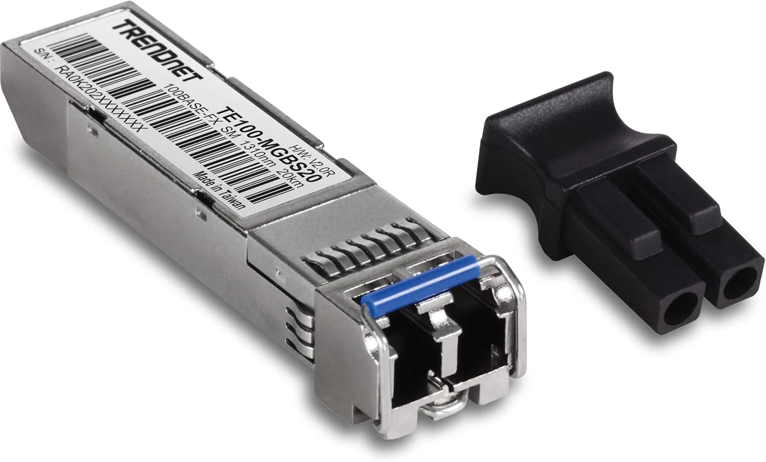 ماژول SFP به RJ45 تک حالته LC ترندنت، TE100-MGBS20، تا 20 کیلومتر، سازگار با SFP استاندارد، سرعت تا 155 مگابیت بر ثانیه، سازگار با فیبر Duplex-LC، 1310 نانومتر، محافظت مادام العمر
