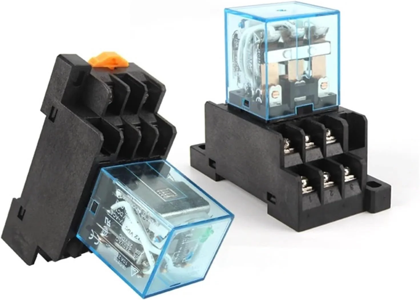 رله میانی توبایا HH63P LY3NJ 10A رله الکترومغناطیسی کوچک با 11 پین به همراه سوکت PTF11A (رنگ: همراه با سوکت، اندازه: AC 24V)