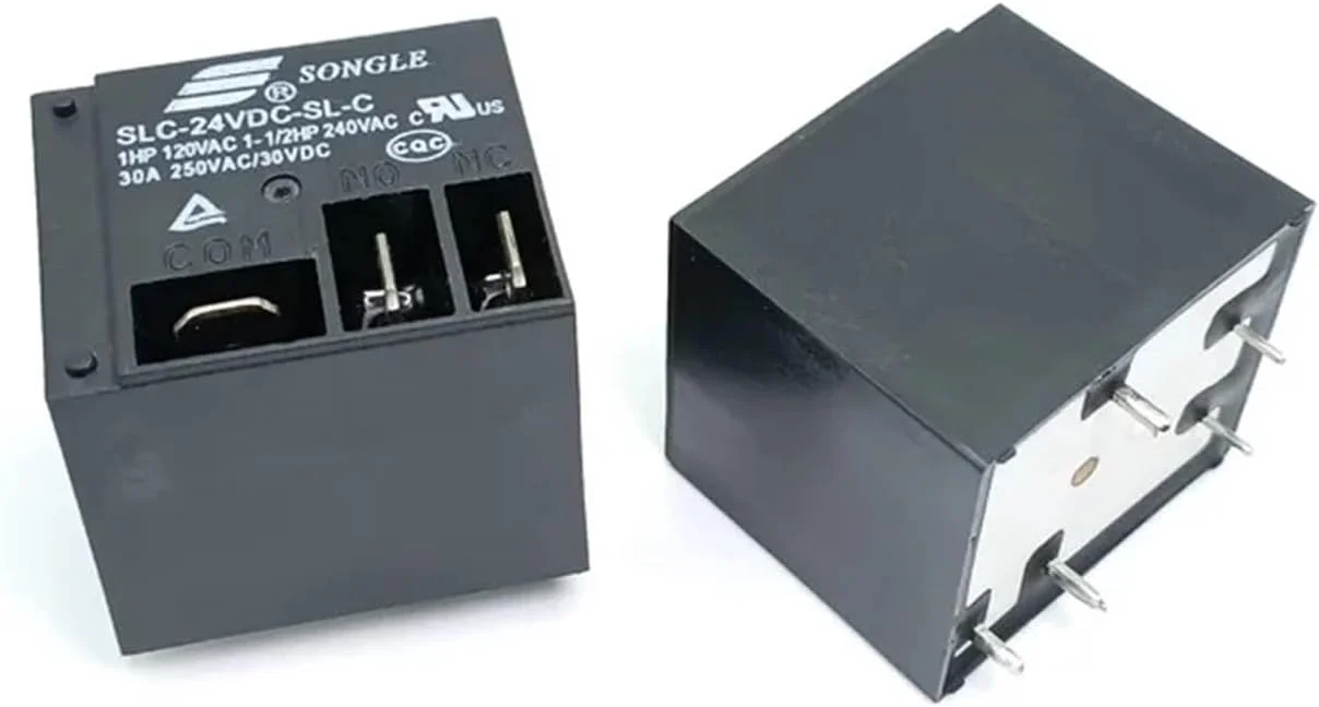 رله توبایا 10 عددی SLC-5V-12V-24VDC-SL-C 5 پین 30 آمپر 250 ولت AC (سایز: SLC-5VDC-SL-C)