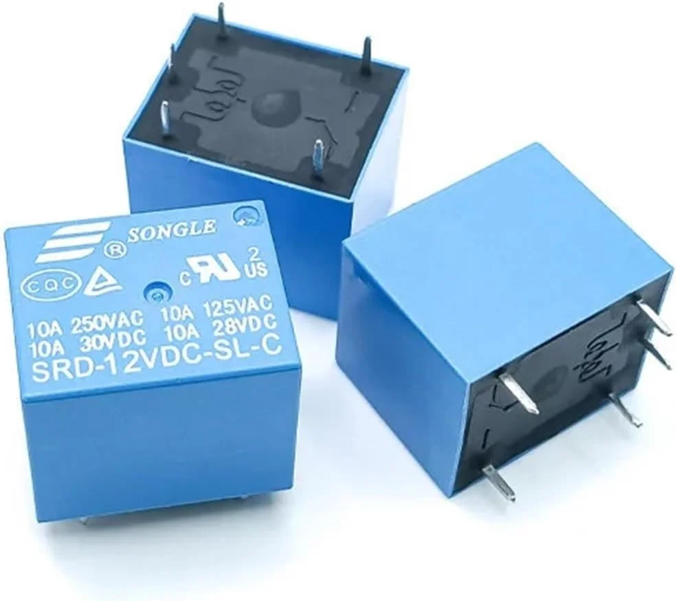 توبایا 10 عدد رله 5 پین SRD-05-06-09-12-24VDC-SL-C 10 آمپر 250 ولت AC (سایز: 10 عدد SRD-24VDC-SL-C)