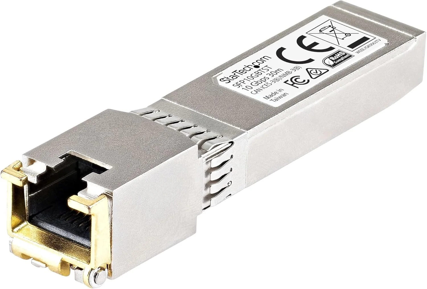 ماژول +SFP سازگار با Cisco SFP-10GB-T-X، 10GBASE-T، SFP به RJ45 Cat6/Cat5e، +SFP اترنت گیگابیتی 10GE، 30 متر