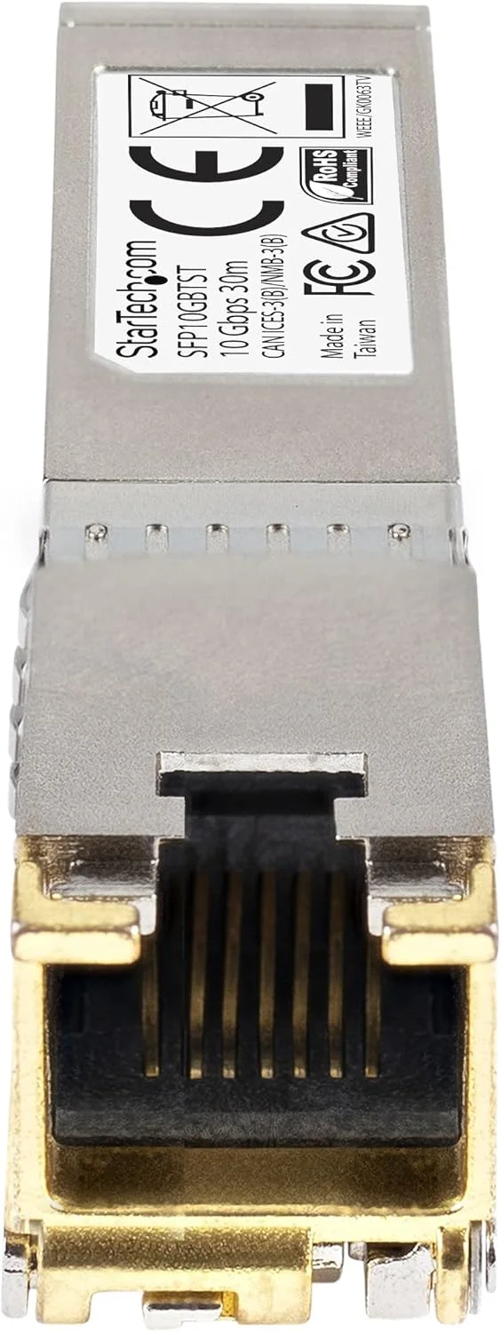 ماژول +SFP سازگار با Cisco SFP-10GB-T-X، 10GBASE-T، SFP به RJ45 Cat6/Cat5e، +SFP اترنت گیگابیتی 10GE، 30 متر ماژول +SFP سازگار با Cisco SFP-10GB-T-X، 10GBASE-T، SFP به RJ45 Cat6/Cat5e، +SFP اترنت گیگابیتی 10GE، 30 متر