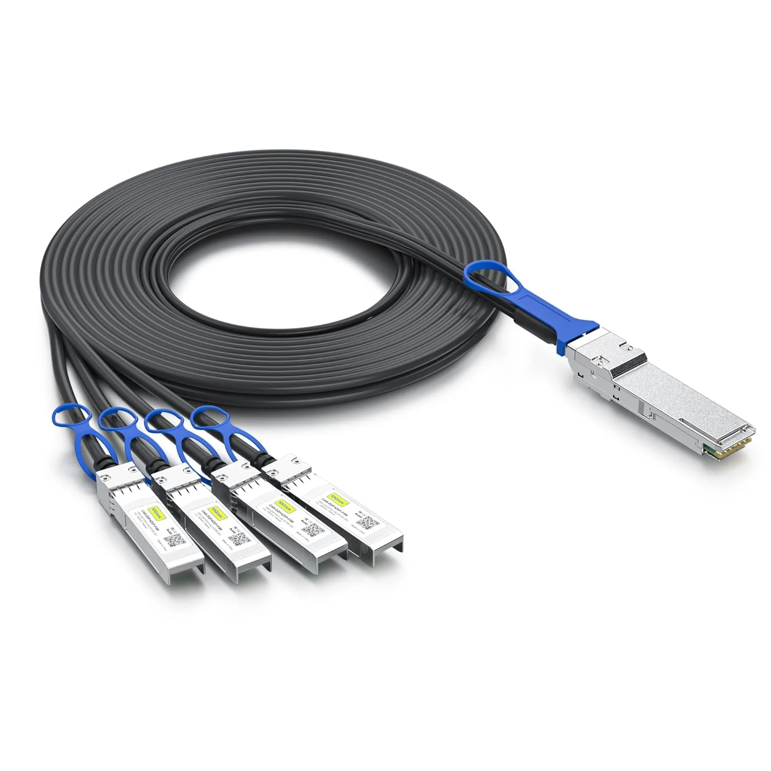 کابل اتصال مستقیم مسی غیرفعال 10Gtek 100G QSFP28 به 4X 25G SFP28 Twinax برای سیسکو، یوبیکویتی، آریستا، سوپرمیکرو و غیره، 2 متری