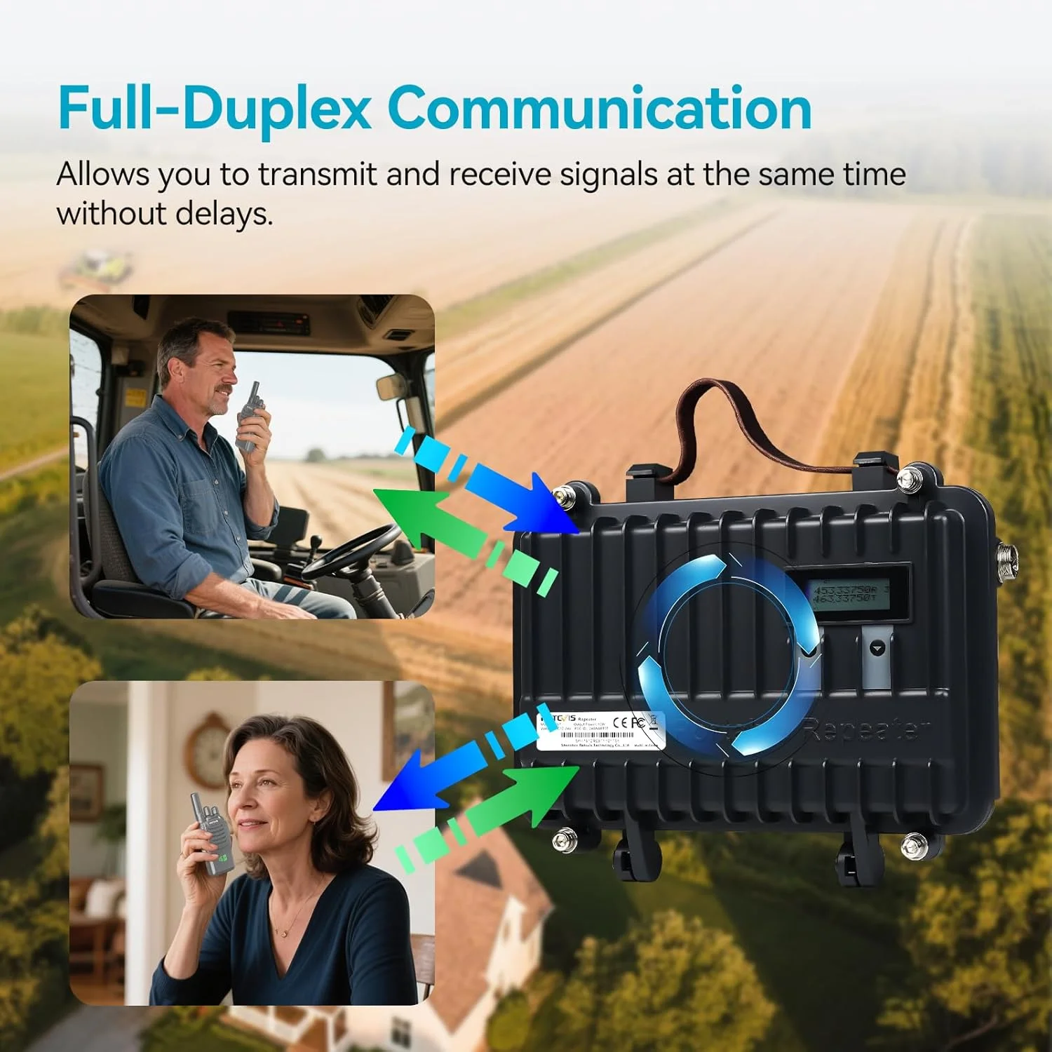 تکرار کننده GMRS رادیو Retevis RT97، تکرار کننده رادیویی قابل حمل فول داپلکس با صفحه نمایش LCD، ایستگاه پایه قابل حمل و جمع و جور برای مدرسه، مزرعه، شرایط اضطراری (1 عدد) تکرار کننده GMRS رادیو Retevis RT97، تکرار کننده رادیویی قابل حمل فول داپلکس با صفحه نمایش LCD، ایستگاه پایه قابل حمل و جمع و جور برای مدرسه، مزرعه، شرایط اضطراری (1 عدد)