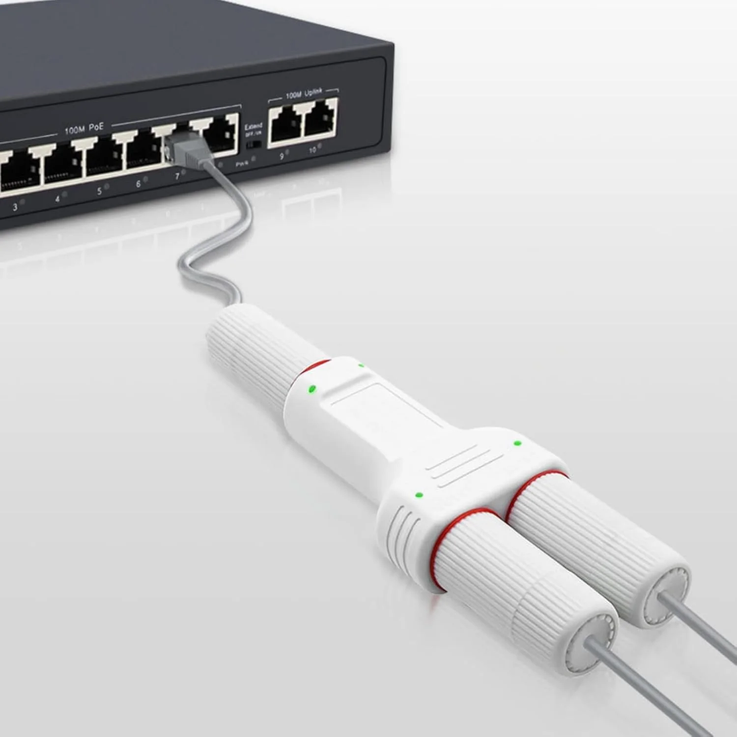 تکرار کننده POE یک ورودی دو خروجی، تکرار کننده اترنت تک پورت با توان 30 وات برای سوئیچ/تزریق کننده POE تکرار کننده POE یک ورودی دو خروجی، تکرار کننده اترنت تک پورت با توان 30 وات برای سوئیچ/تزریق کننده POE