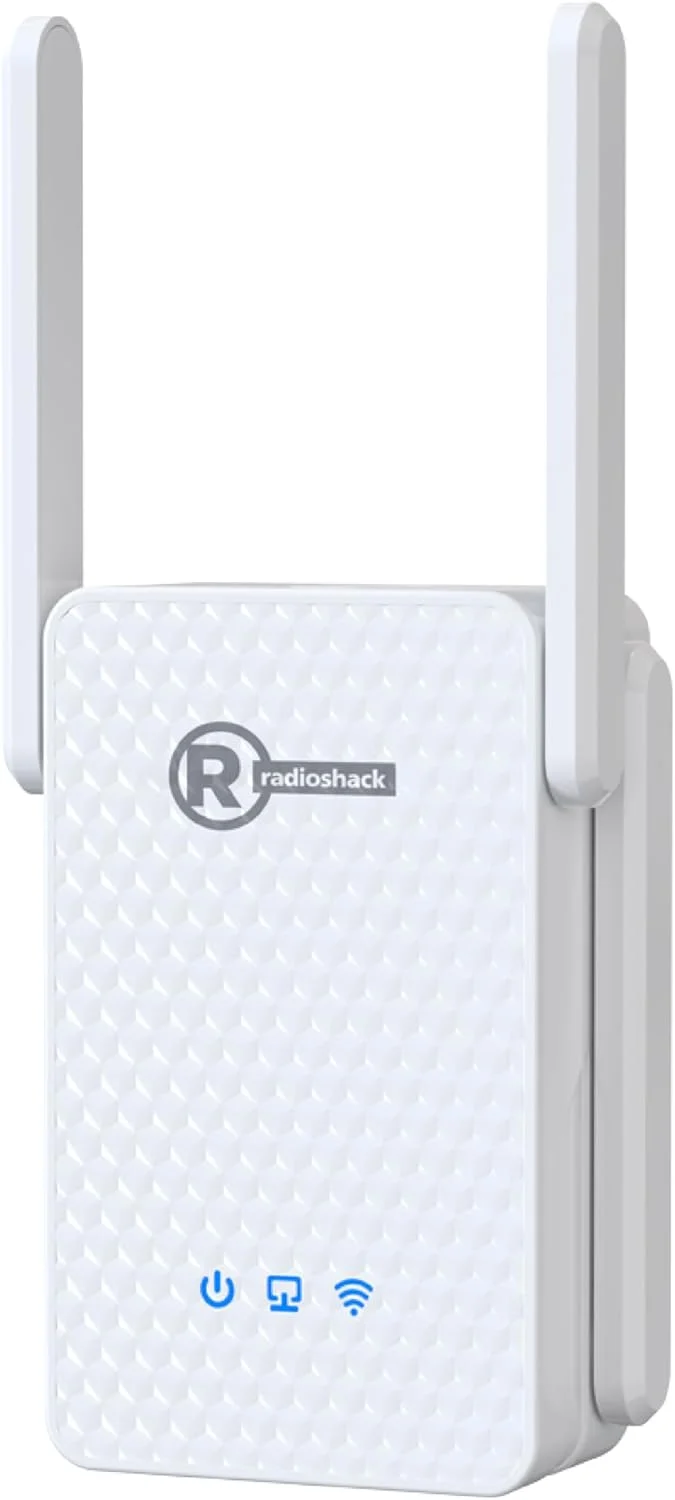 تقویت کننده وای فای RadioShack (دو بانده 574Mbps و 2400Mbps، 4 آنتن، پشتیبانی از MESH، استفاده انعطاف پذیر)