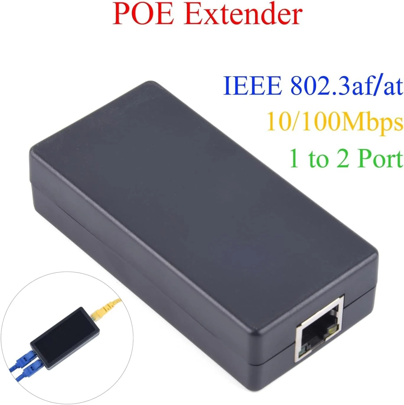 تکرار کننده 1 به 2 پورت 100 مگابیت بر ثانیه، حداکثر توسعه POE 80 متر