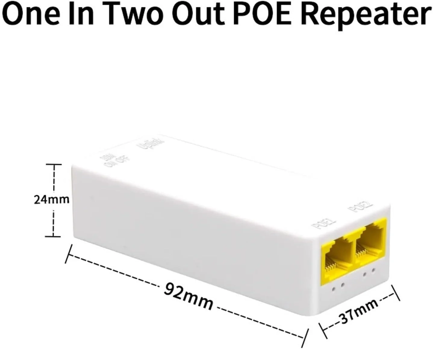 تکرار کننده POE دو پورت 10/100 مگابیت بر ثانیه، توسعه دهنده POE 1 به 2 با IEEE802.3af/at Plug&Play 48V
