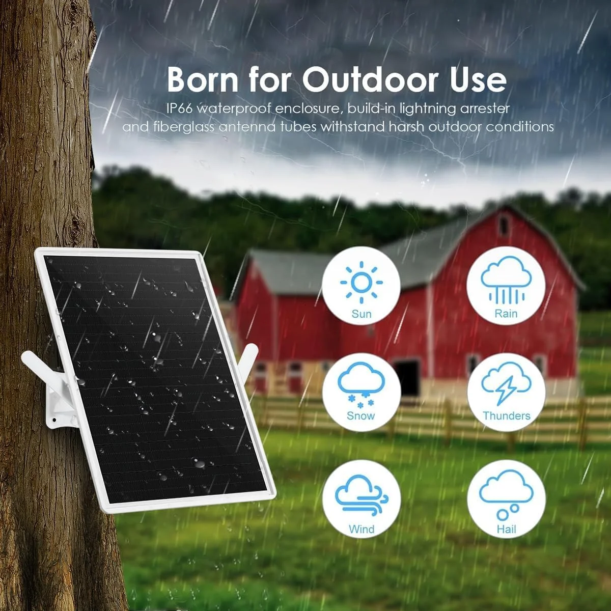 تقویت کننده وای فای خورشیدی فضای باز، پشتیبانی از 2.4 گیگاهرتز، پوشش دهی تا 150 متر، دارای پنل خورشیدی 15 واتی و باتری 25000 میلی آمپر ساعتی، تقویت کننده سیگنال وای فای فضای باز تقویت کننده وای فای خورشیدی فضای باز، پشتیبانی از 2.4 گیگاهرتز، پوشش دهی تا 150 متر، دارای پنل خورشیدی 15 واتی و باتری 25000 میلی آمپر ساعتی، تقویت کننده سیگنال وای فای فضای باز