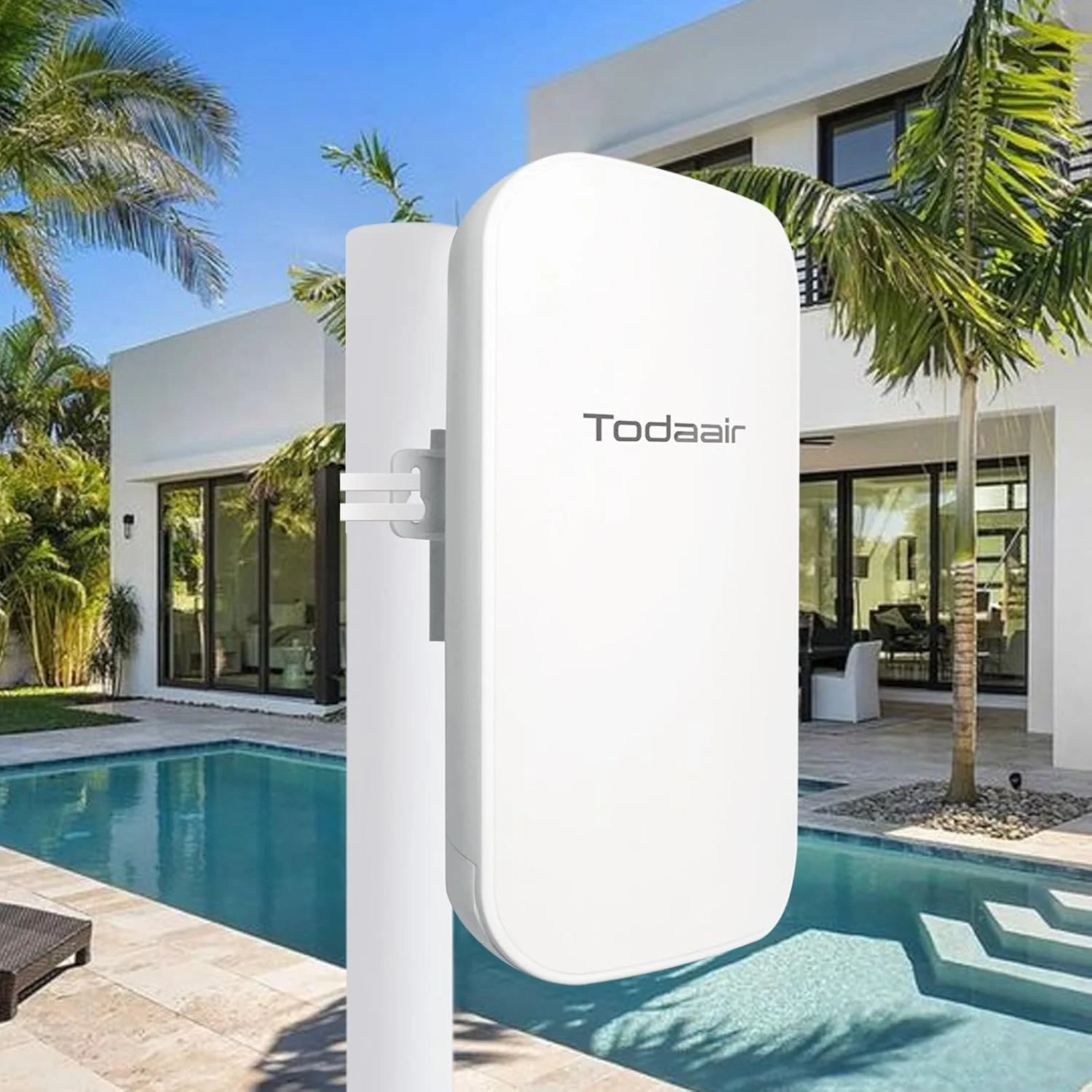 تقویت کننده وای فای فضای باز، تقویت کننده وای فای | حالت تکرار کننده و AP | ضد آب و هوا IP65 | تکرار کننده وای فای دو بانده تا 1200 مگابیت در ثانیه | پوشش تا حداقل 320 متر مربع و 30 دستگاه