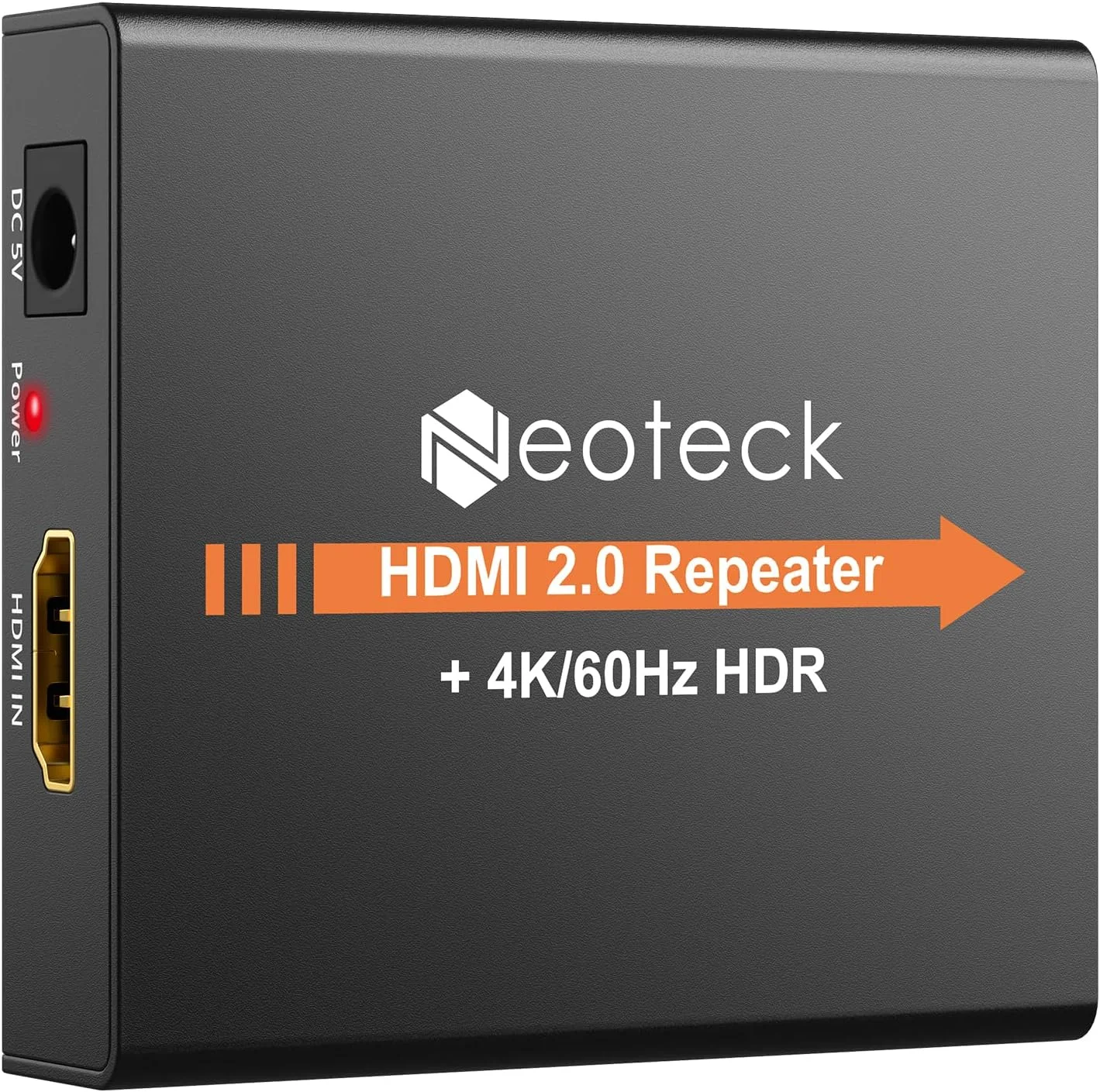 تقویت کننده HDMI 2.0 نئوتک 4K 2160P 3D، افزایش دهنده سیگنال HDMI تا مسافت 60 متری، بدنه فلزی کوچک برای کامپیوتر، DVD، رسیور، PS3، PS4، گیرنده ماهواره