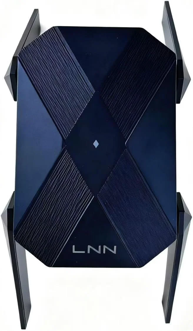 تقویت کننده وای فای 6 دو بانده LNN AX1800: تقویت کننده سیگنال 2.4/5 گیگاهرتز با پورت گیگابیتی، تا 1.8 گیگابیت بر ثانیه و پوشش 1500 فوت مربع. سازگار با دستگاه های متعدد، نصب آسان بدون نیاز به اپلیکیشن، شامل حالت AP، آبی.