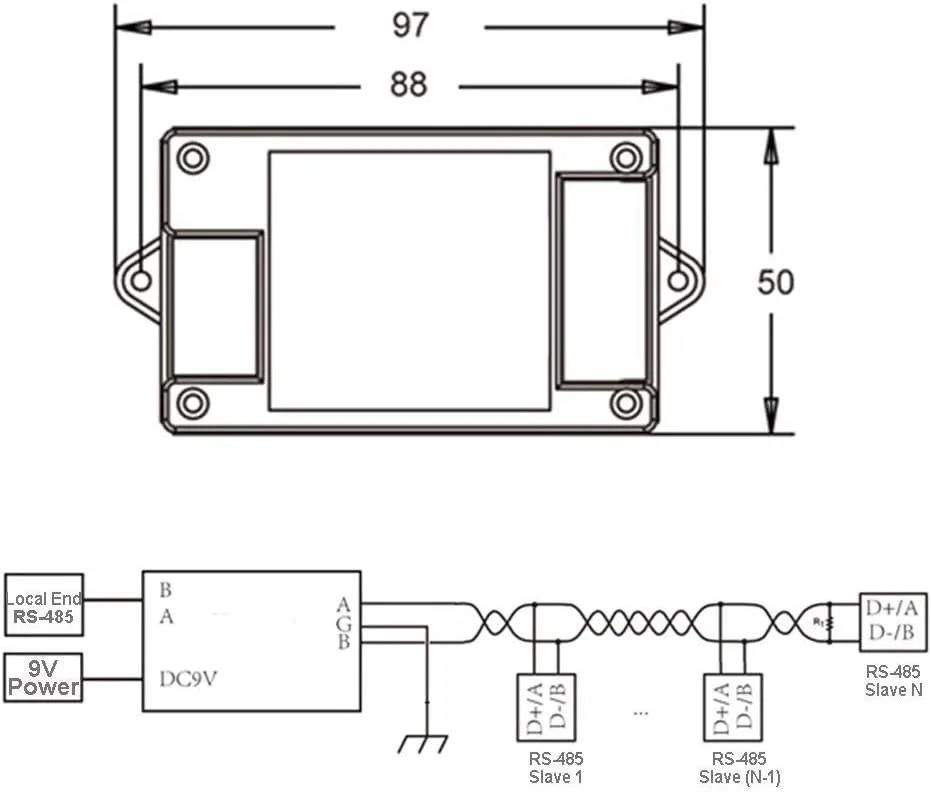 تقویت کننده ایزوله الکتریکی، تکرار کننده RS485 درجه صنعتی، توسعه دهنده فاصله ایزوله شده برای کنترل اتوماسیون