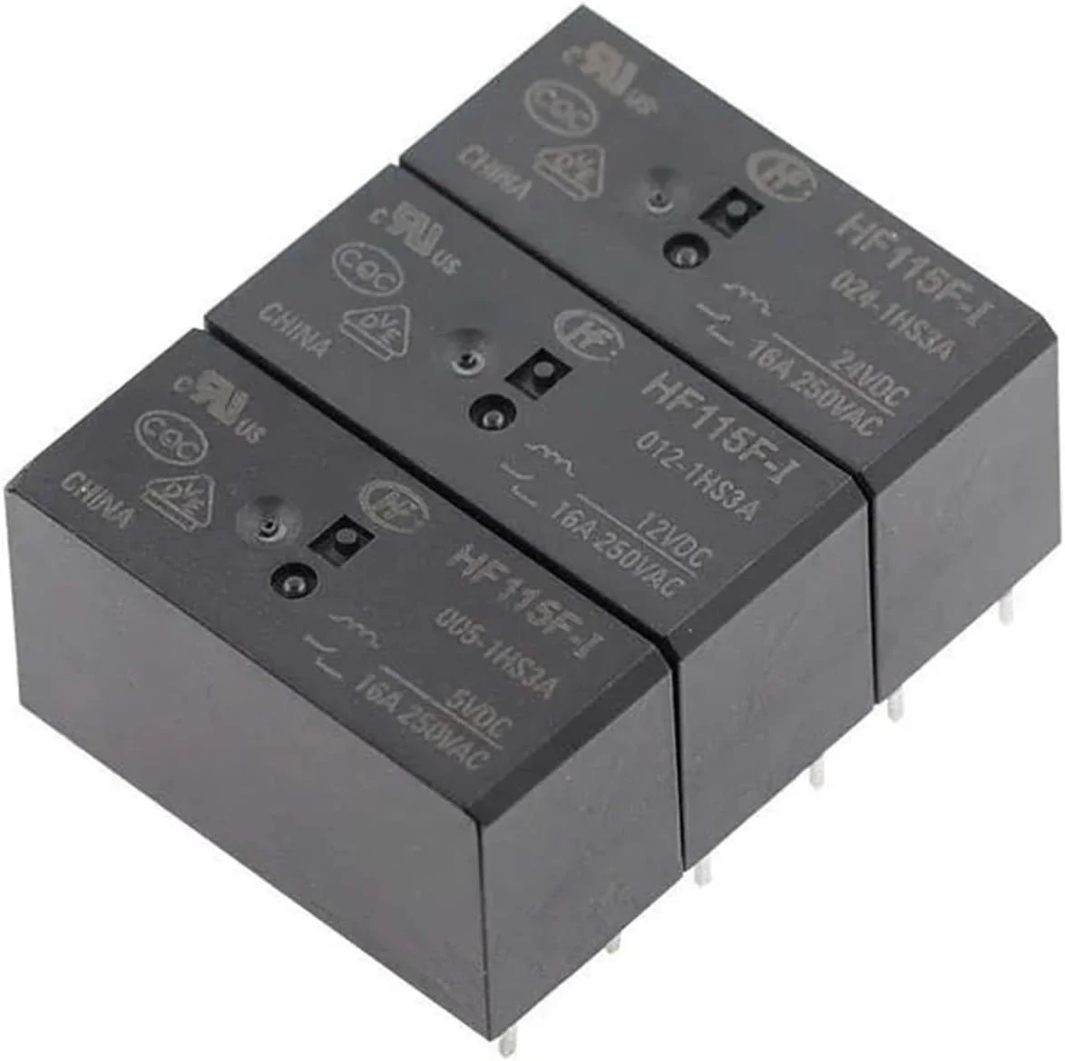 5 عدد / 10 عدد HF-115F-I -005 012 024-1HS3A یک مجموعه نرمال باز 6 پین 16A250VAC (رنگ: 5 عدد، اندازه: HF115F-I-012-1HS3A)