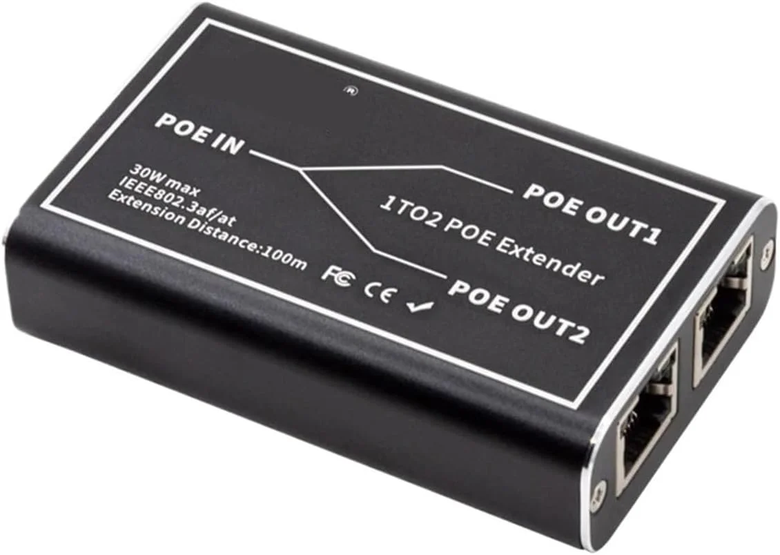 تکرار کننده سوئیچ شبکه گیگابیتی POE با 2 پورت 100/1000M، 30 وات و قابلیت اتصال آسان