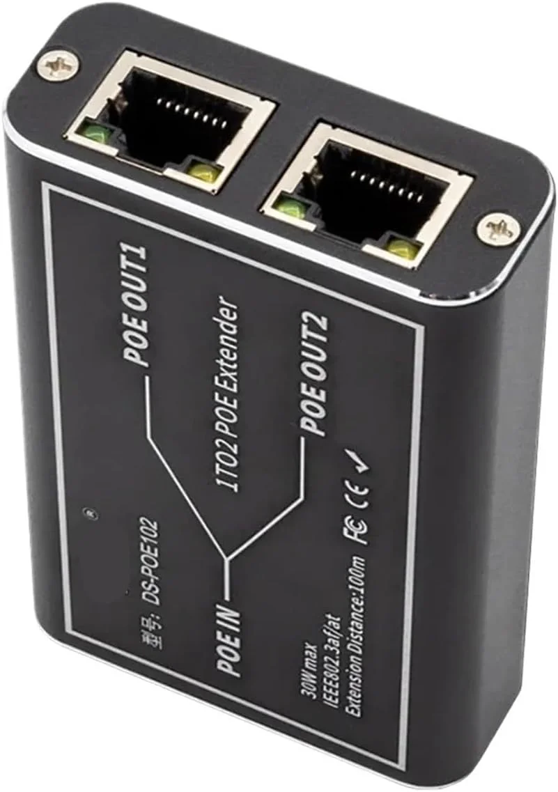 تکرار کننده سوئیچ شبکه گیگابیتی POE با 2 پورت 100/1000M، 30 وات و قابلیت اتصال آسان