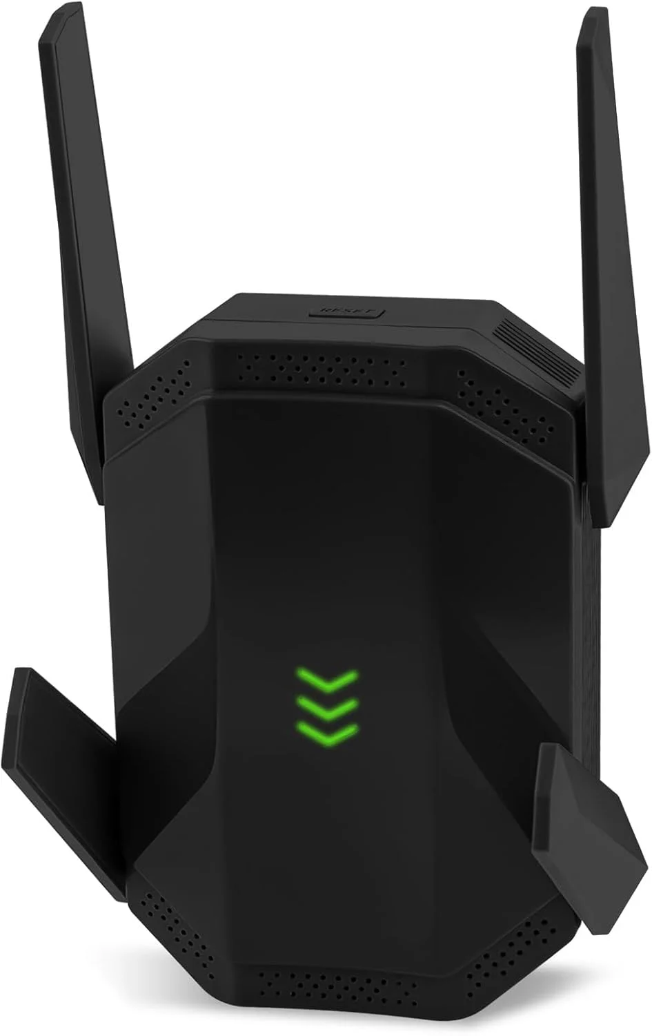 تقویت کننده وای فای 6 AX3000 دو بانده، تقویت کننده سیگنال اینترنت با پورت اترنت گیگابیتی، پوشش 12000 فوت مربع و 99 دستگاه، سرعت بالاتر و نصب آسان، شوالیه سیاه