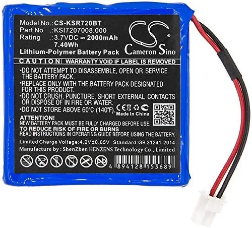 باتری جایگزین برای Ksenia با شماره قطعه: KSI7207008.000، تکرار کننده بی سیم Duo، آژیر داخلی Radius