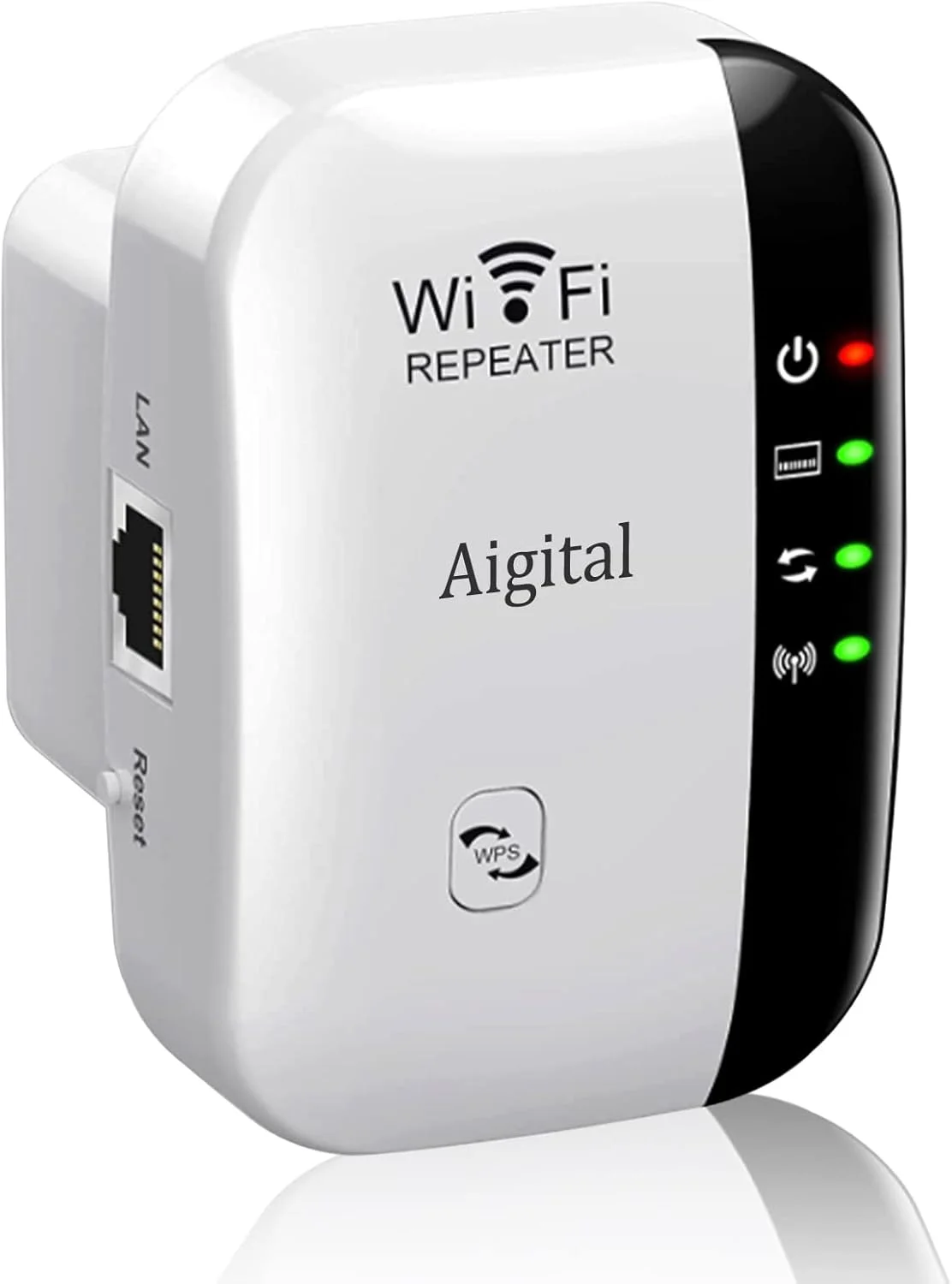 تقویت کننده سیگنال WiFi، پوشش دهی تا 1200 فوت مربع و 30 دستگاه، تقویت کننده محدوده WiFi 300 مگابیت بر ثانیه و 2.4 گیگاهرتز، تکرار کننده بی سیم، تقویت کننده اینترنت با پورت های اترنت، راه اندازی WPS، سازگار با الکسا