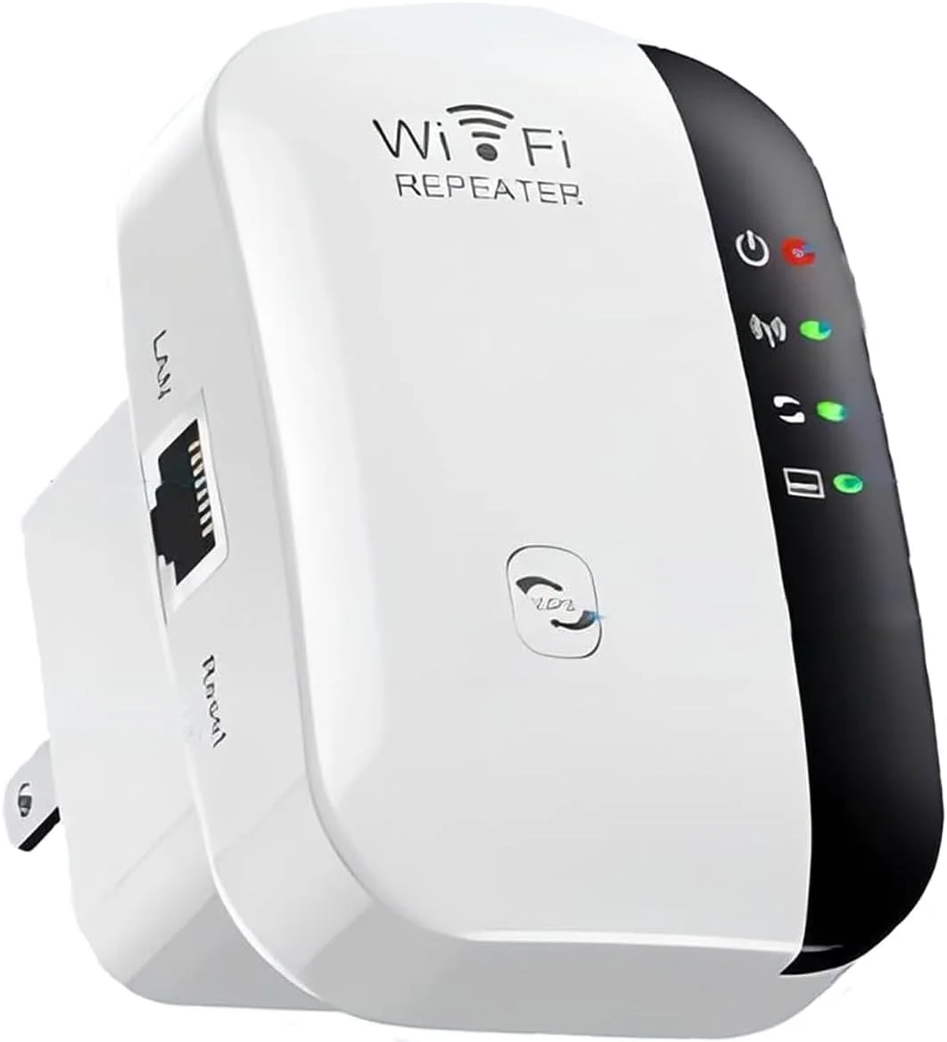 تقویت کننده سیگنال WiFi، توسعه دهنده شبکه بی سیم با پوشش بیش از 460 متر مربع، تقویت کننده برد بلند با پورت اترنت، نقطه دسترسی، سازگار با الکسا.