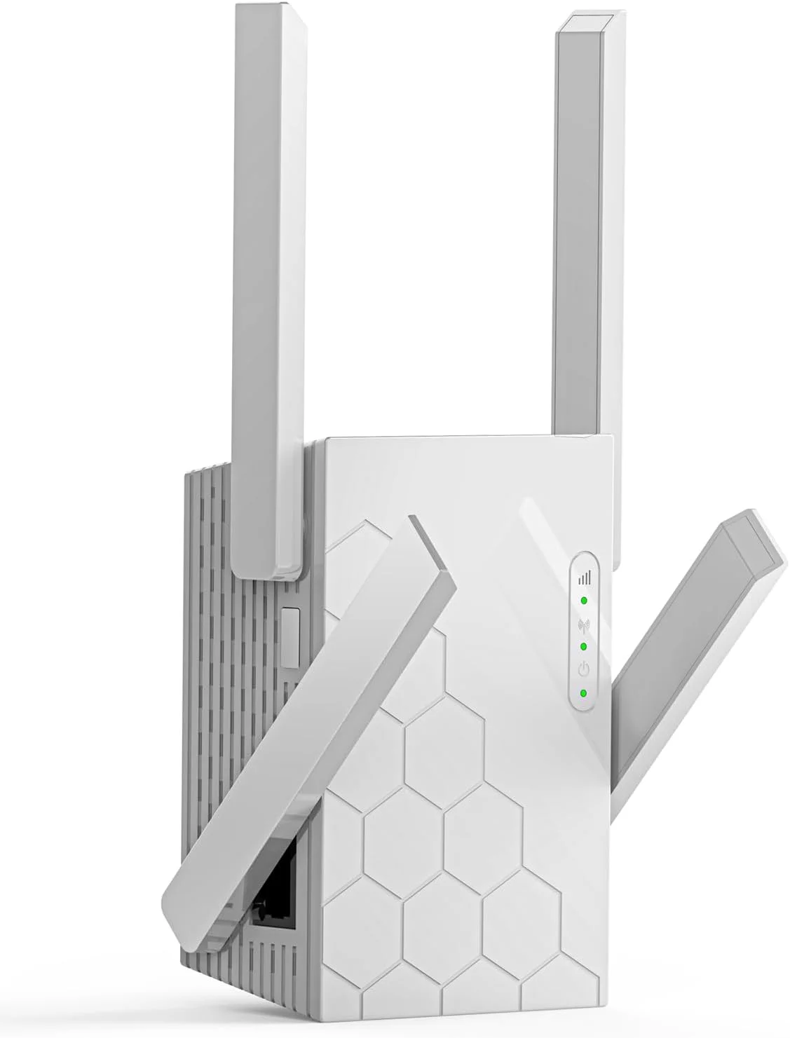 تقویت کننده سیگنال وای فای دو بانده 5.8GHz و 2.4GHz، تقویت کننده وای فای برای خانه پوشش تا 950 متر مربع و 45 دستگاه، تقویت کننده سیگنال بی سیم 1200 مگابیت بر ثانیه تکرار کننده وای فای با پورت اترنت، راه اندازی با یک ضربه