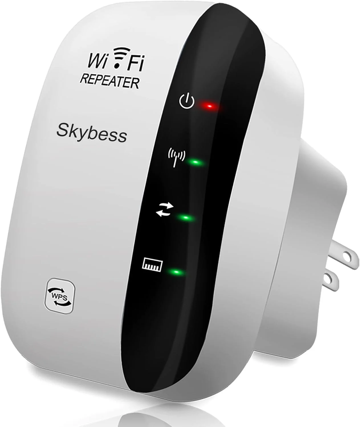 تقویت کننده محدوده سیگنال بی سیم WiFi، تکرار کننده وای فای 300 مگابیت بر ثانیه 2.4 گیگاهرتز با پورت اترنت، اینترنت بی سیم 802.11b/g/n برای خانه، حالت AP/سازگاری گسترده/راه اندازی آسان، پشتیبانی از WPS