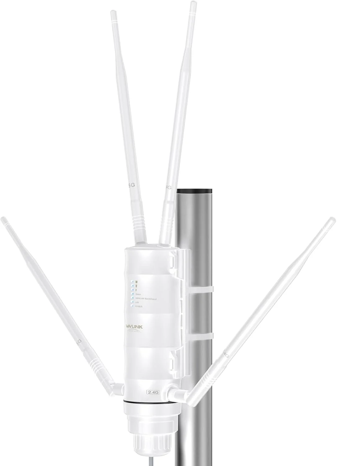 تقویت کننده وای فای بیرونی WAVLINK AC1200 با برد بلند، اکسس پوینت با POE، تقویت کننده سیگنال وای فای با توان بالا، پشتیبانی از حالت های روتر/AP/تکرار کننده برای خانه، کمپینگ، مزرعه، حیاط و RV