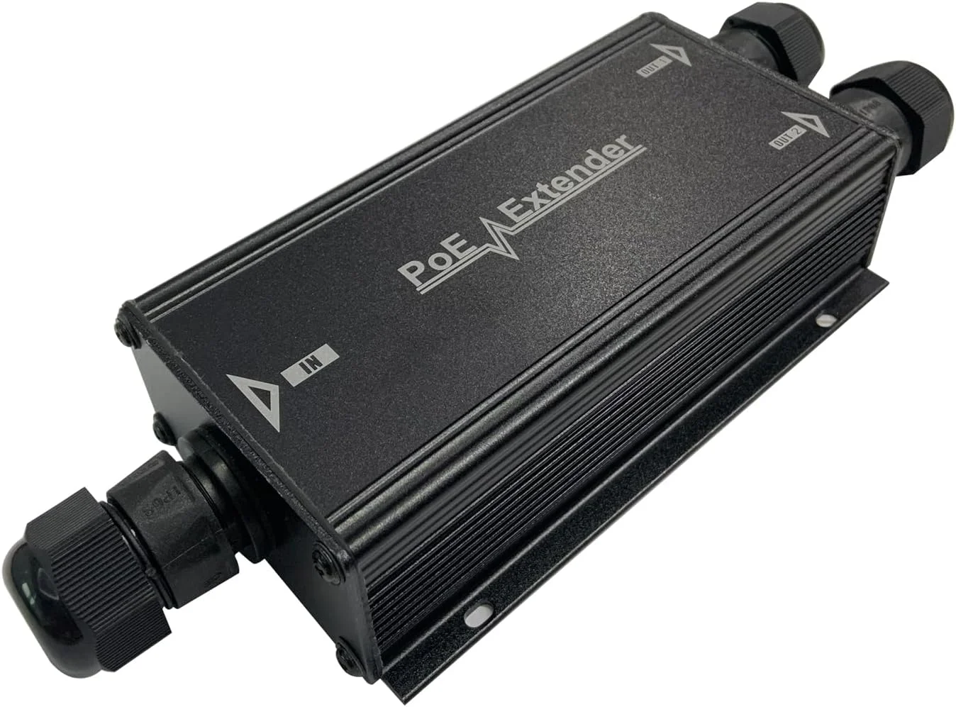 توسعه دهنده PoE گیگابیتی 2 کاناله، مناسب فضای باز، 2 پورت خروجی PoE، ضد آب IP67، سرعت 10/100/1000 مگابیت بر ثانیه، قابلیت نصب روی دیوار، مطابق با استاندارد IEEE 802.3af/at/bt، تکرار کننده/تقویت کننده/تقویت کننده PoE 90 واتی برای دوربین های IP، تلفن VoIP