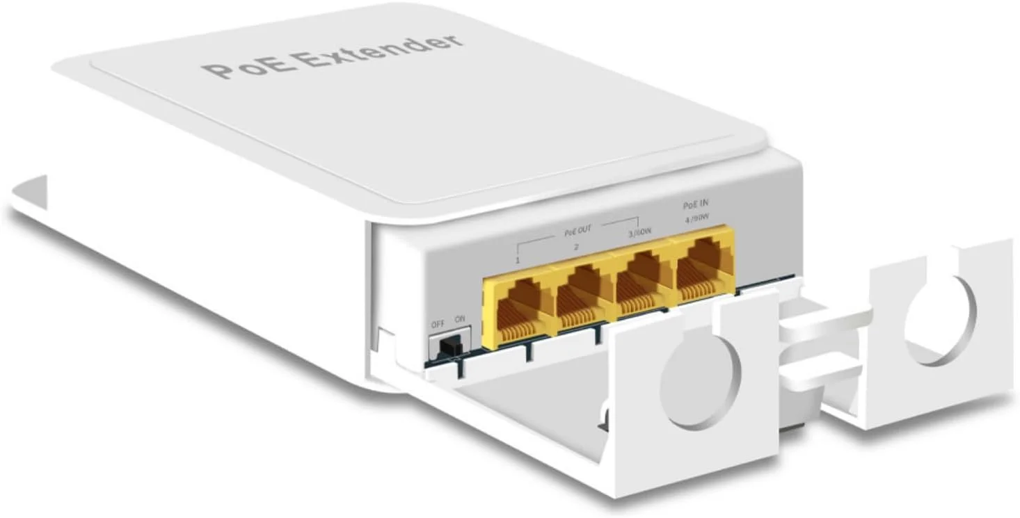 تکرار کننده توسعه دهنده POE 44-57 ولت 1000 مگابیت در ثانیه تا 250 متر انتقال تقویت کننده شبکه استاندارد IEEE802.3af/at برای دوربین POE