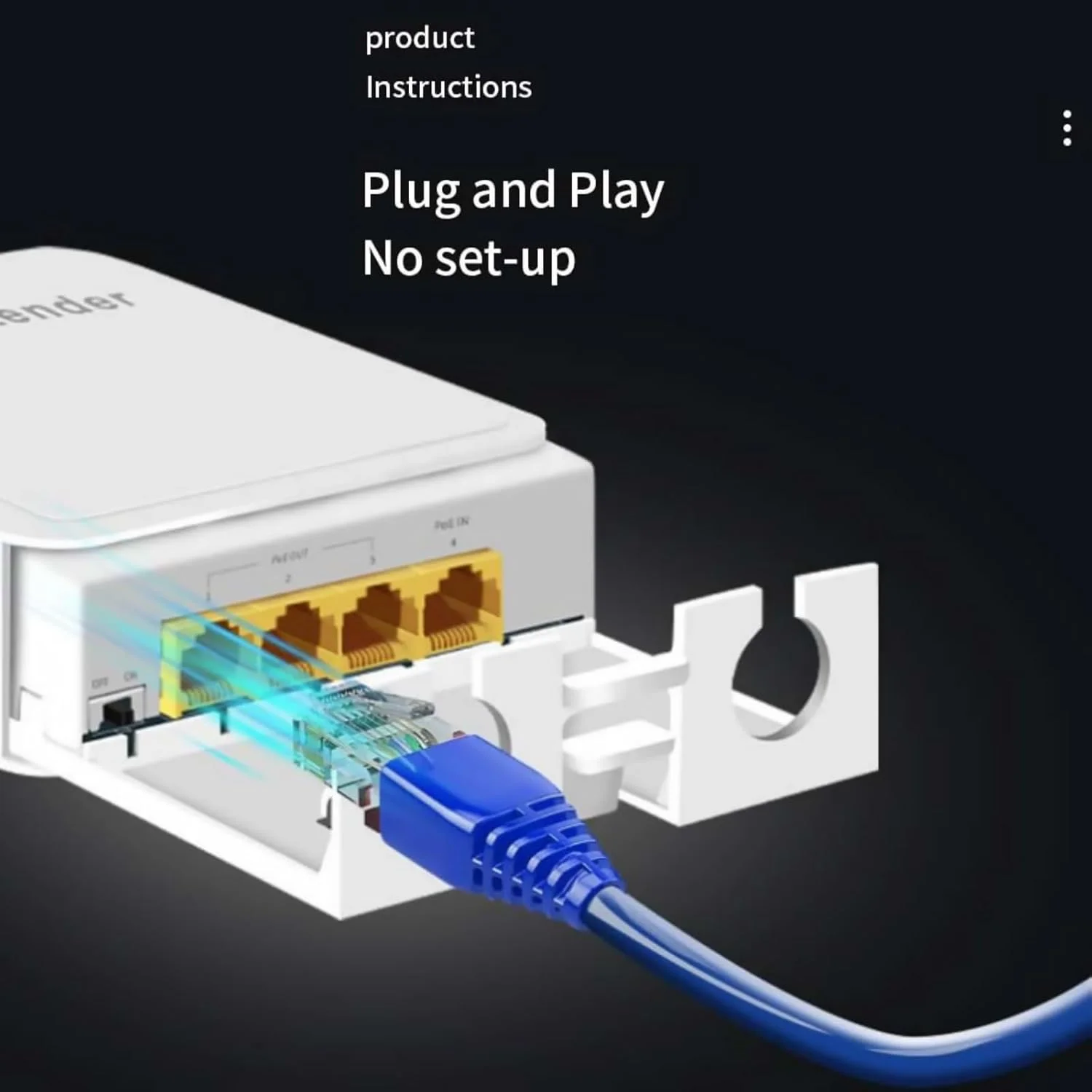تکرار کننده توسعه دهنده POE 44-57 ولت 1000 مگابیت در ثانیه تا 250 متر انتقال تقویت کننده شبکه استاندارد IEEE802.3af/at برای دوربین POE