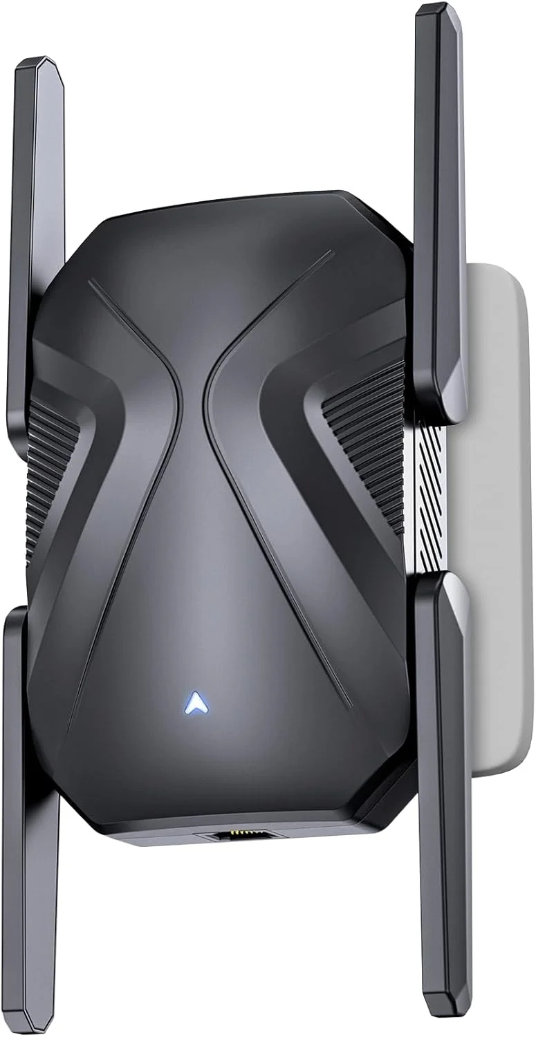 تقویت کننده سیگنال وای فای 2026، تقویت کننده وای فای 6 با سرعت 10 برابر بیشتر، توسعه دهنده اینترنت 18899 فوت مربع برای خانه، توسعه دهنده شبکه دو بانده، تقویت کننده سیگنال روتر بی سیم با پورت اترنت گیگابیتی، نصب آسان