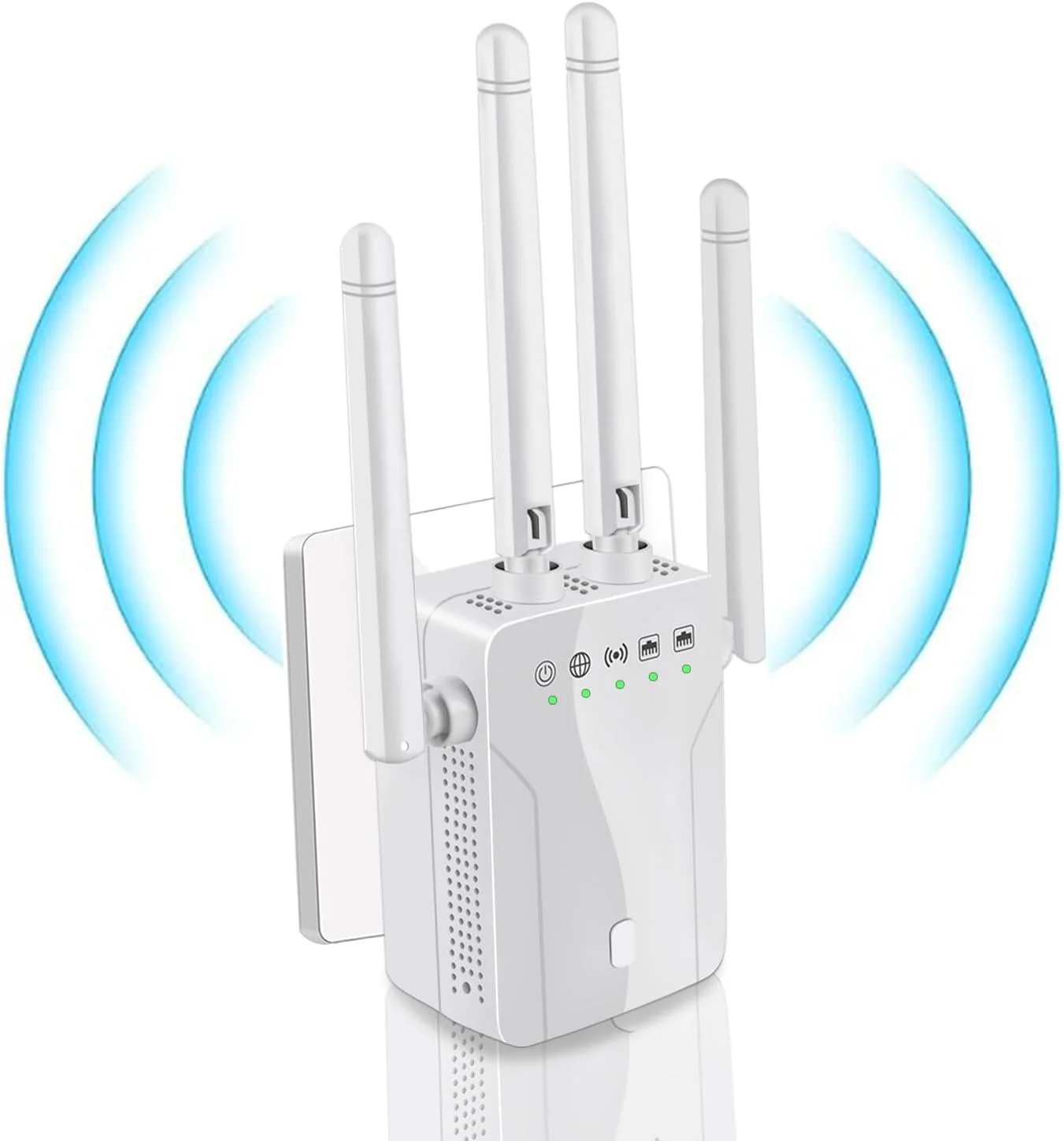 تقویت کننده سیگنال وای فای برای منزل، تکرار کننده اینترنت با برد طولانی، پوشش دهی مناسب برای آپارتمان، زیرزمین، اداره و خانه (اندازه: S، رنگ: فیروزه ای)