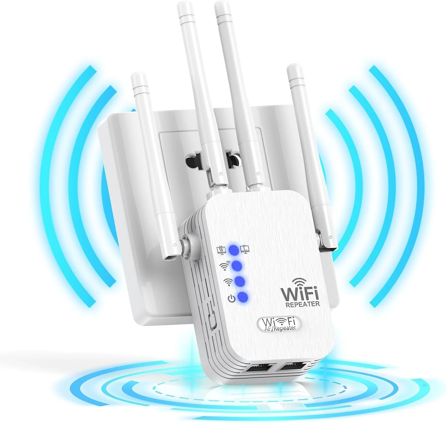 تقویت کننده WiFi، تقویت کننده سیگنال WiFi برای خانه تا 830 متر مربع 5G/2.4G، توسعه دهنده محدوده WiFi، تکرار کننده بی سیم، تقویت کننده برد بلند با پورت اترنت، سازگار با الکسا