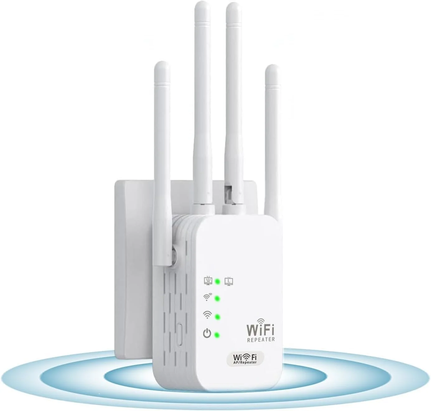 تقویت کننده سیگنال WiFi، توسعه دهنده برد WiFi با پورت اترنت، باند فرکانس فقط 2.4 گیگاهرتز، 3dbi x 4، پوشش تا 1500 فوت مربع